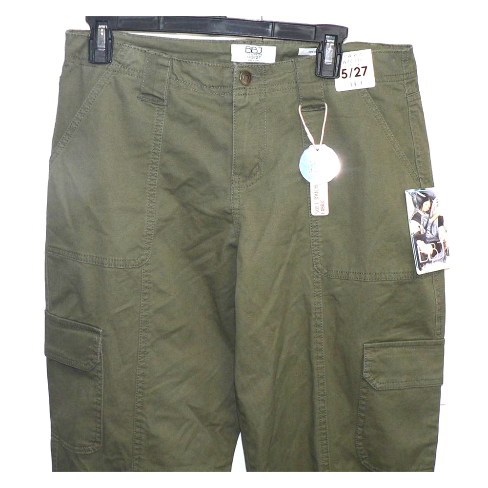 BBJ Los Angeles Women's Low Rise Wide Leg Cargo‎ Pants in Green Size 5/27 $68 - Picture 3 of 5